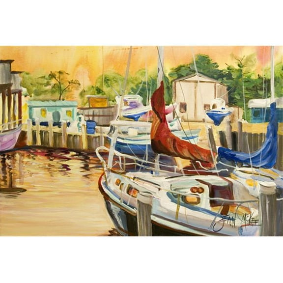 Sunset Bay Sailboat Fabric Placemat
