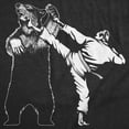thumbnail image 2 of Womens Funny T Shirts Karate Kicked Bear Sarcastic Fighting Graphic Tee Womens Graphic Tees, 2 of 9