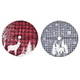 thumbnail image 2 of Coxeer Christmas Tree Mat Round Elk Pattern Fashion Xmas Tree Skirt Tree Base Cover, 2 of 10
