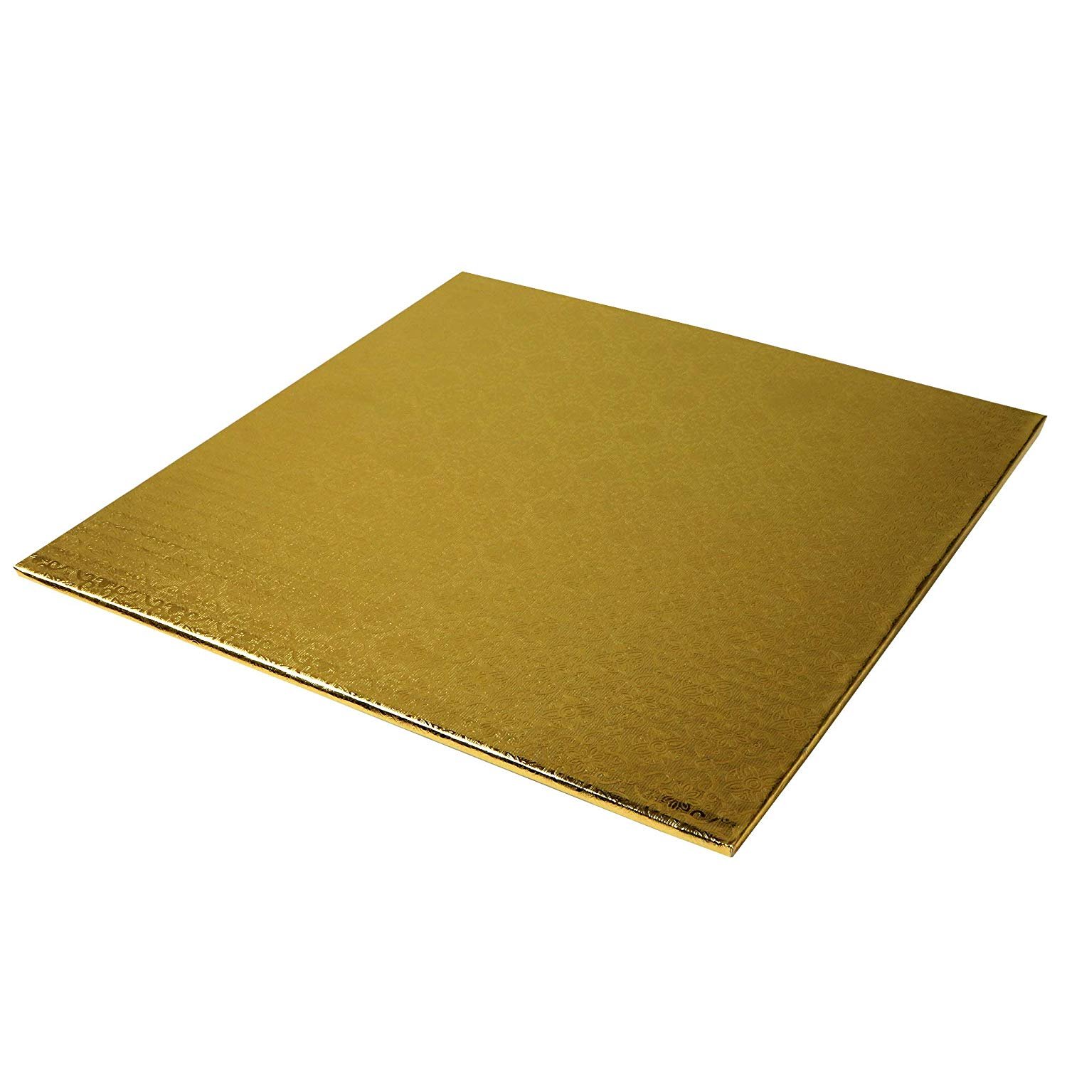 O'Creme Gold Wraparound Square Cake Pastry Drum Board 1/4 Inch Thick, 12 Inch x 12 Inch - Pack of 10 - image 5 of 6