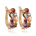 thumbnail image 5 of Hyasfey 1 Pair Women Earrings Elegant Ear Decoration European And American Style Colorful Rhinestone Clip Earrings for Everyday Wear, 5 of 8