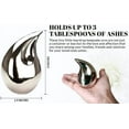 thumbnail image 6 of Set of 4 Unique Silver Teardrop Small Cremation Urns for Human Ashes Keepsake Adult Mini Funeral Urns for Token Ashes with Velvet Bags 3 Inch Size, 6 of 6