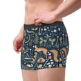 thumbnail image 2 of Sikiie Retro Forest Animals Print Men's Boxer Briefs, Elastic Waistband Boxer Briefs Leggings-X-Large, 2 of 5