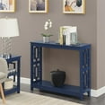thumbnail image 2 of Convenience Concepts Town Square Console Table with Shelf in Cobalt Blue Wood, 2 of 8