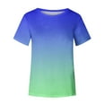 thumbnail image 4 of Summer Savings Clearance 2024! TAGOLD Womens Summer Short Sleeve Tops,Fashion Women's Summer Round-Neck Short Sleeve Print Casual T-shirt Blouse, 4 of 5