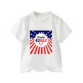 thumbnail image 1 of Gibobby Camisa Elegante Para Niños Camisetas con estampado de texto del 4 de julio para niños pequeños(Blanco, 3-4 Años), 1 of 5