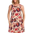 thumbnail image 1 of Balery Skull rock record music heart Vestidos de verano para mujer con estampado: vestido holgado sin mangas, vestido playero informal y cómodo para días calurosos., 1 of 7