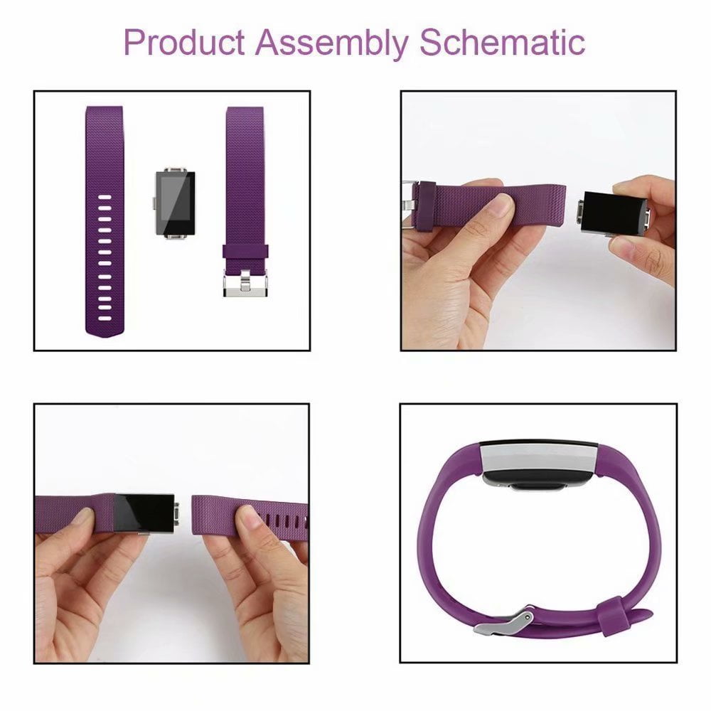 Elastic Bands Compatible With Fitbit Charge 2 Band, Adjustable Stretchy Soft Nylon Solo Loop Replacement Strap For Fitbit Charge 2 Women Men
