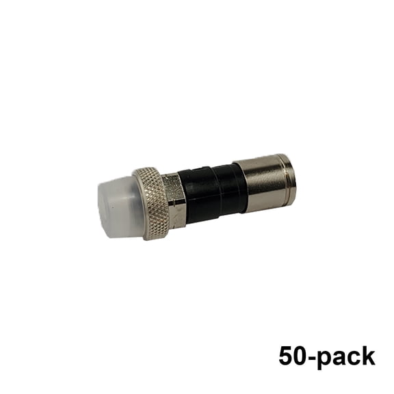 PPC EX6XLWSPLUS SignalTight Aqua Drop Connectors for RG6 RG6QUAD - Bag of 50
