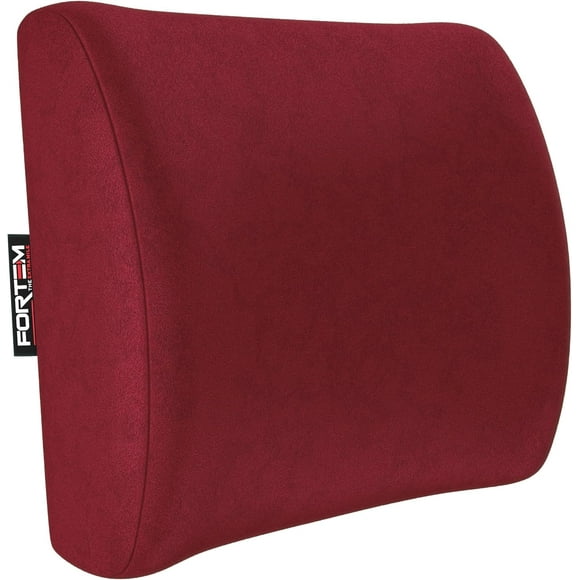 UTAH-Lumbar Support Office Chair, Lumbar Support Pillow for Car, Office Chair Back Support, Lumbar Pillow for Desk Chair, Memory Foam Back Cushion, Washable Cover (Velour, Red)