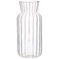 thumbnail image 1 of Striped Glass Vase Decorative Flower Container Water Planter Vessel Adornment, 1 of 9