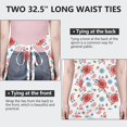 thumbnail image 6 of Pioneer Flower Floral Print Pattern Apron for Women and Men, Cotton Linen Waterproof with Pockets, Adjustable, 33x27 Inch for Kitchen, Gardening, BBQ, Salon, 6 of 6