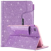 Case for New iPad 9.7" 2018 2017/ iPad Pro 9.7"/ iPad Air 2 1,Allytech Glitter [Auto Wake/Sleep] Sparkly Bling PU Leather Folio Flip Stand Universal Wallet Cover for Apple iPad 9.7-inch Tablet,Purple