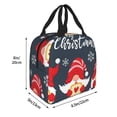 thumbnail image 4 of Kdxio Cute Christmas Gnomes (2) Print Insulated Lunch Bag,Reusable Tote Lunch Box for Women Men,Leakproof Cooler Lunch Bags for Work Office Travel Picnic, 4 of 6