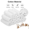 thumbnail image 2 of EEEkit 12pcs Cotton Washcloths, 10.5''x10.5'' Absorbent and Soft Face Towels, Quick Drying Fingertip Towels, White, 2 of 7