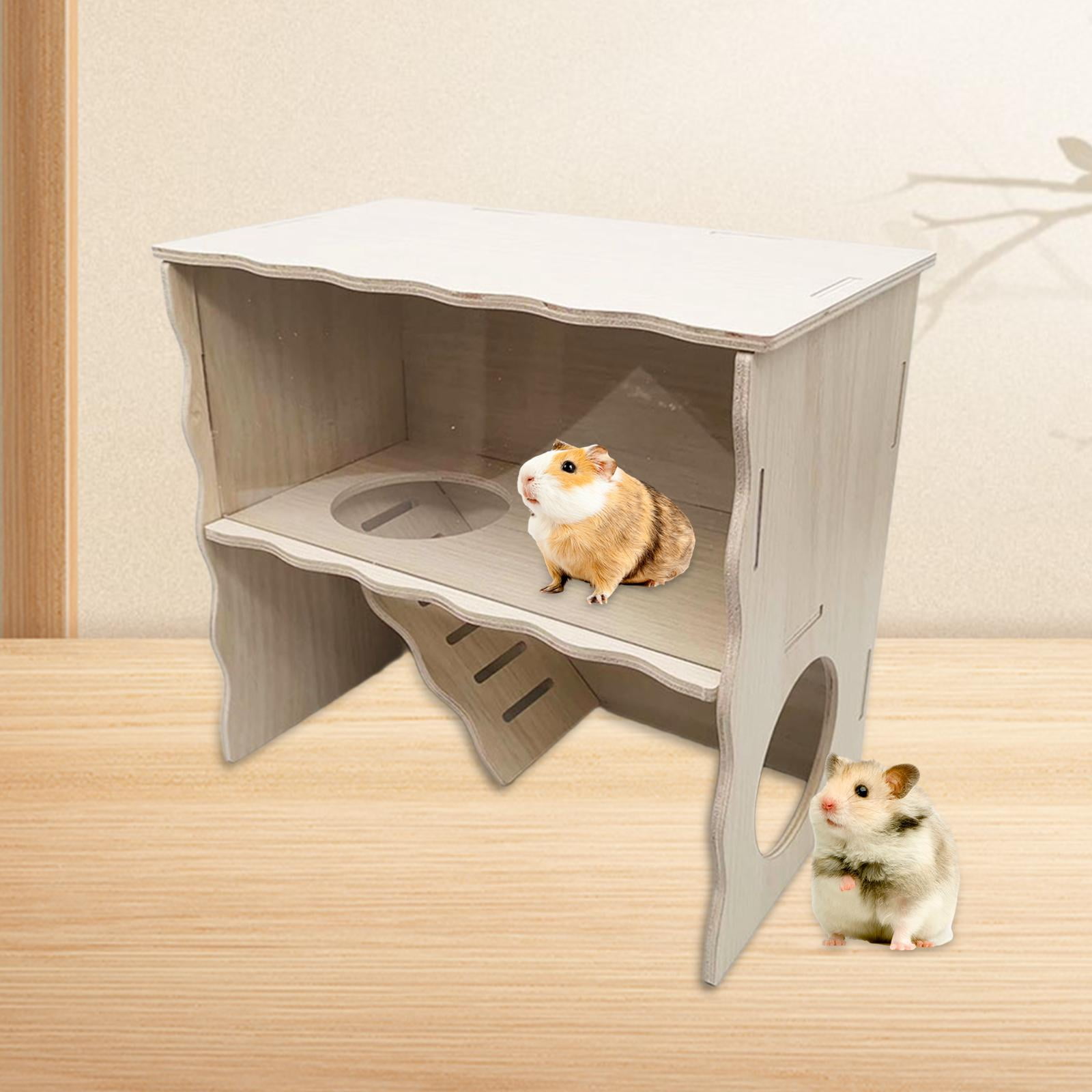oshhnii Pet Animal Hide Hideout Guinea Pig Cottage Hamster Cage for Mice Dwarf Mouse