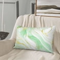 thumbnail image 5 of Rateoe Green And Gold Abstract Marble Pattern Pillow Covers with Invisible Zipper(Pillows are not Included) Standard Pillowcases-20"x30", 5 of 6