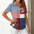 thumbnail image 4 of 250 Years American Flag 250th Anniversary USA T-Shirt Button Down Short Sleeve Shirts, 4 of 7