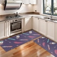 thumbnail image 3 of Kitchen Rugs Sets Of 2,Feather and Arrow Pattern Anti Fatigue Kitchen Mat Rugs Non Slip Washable,Decorative Kitchen Floor Mats for Kitchen,Sink,Laundry,17"X47", 3 of 5