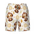 thumbnail image 4 of Lsque Mens Swim Trunks Sloth Yoga Pattern - Bathing Suit Compression Liner - Beach Swim Shorts Swimwear - (S-3XL) - Stretch Quick Dry -XX-Large, 4 of 9