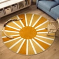thumbnail image 4 of Lahome Boho Round Rugs,5ft Washable Non-Slip Small Round Area Rug Throw Soft Sofa Kids Nursery Room Rug Rainbow Sun Print Distressed Round Carpet for Bedroom Entryway Living Room Dining Room, 4 of 8