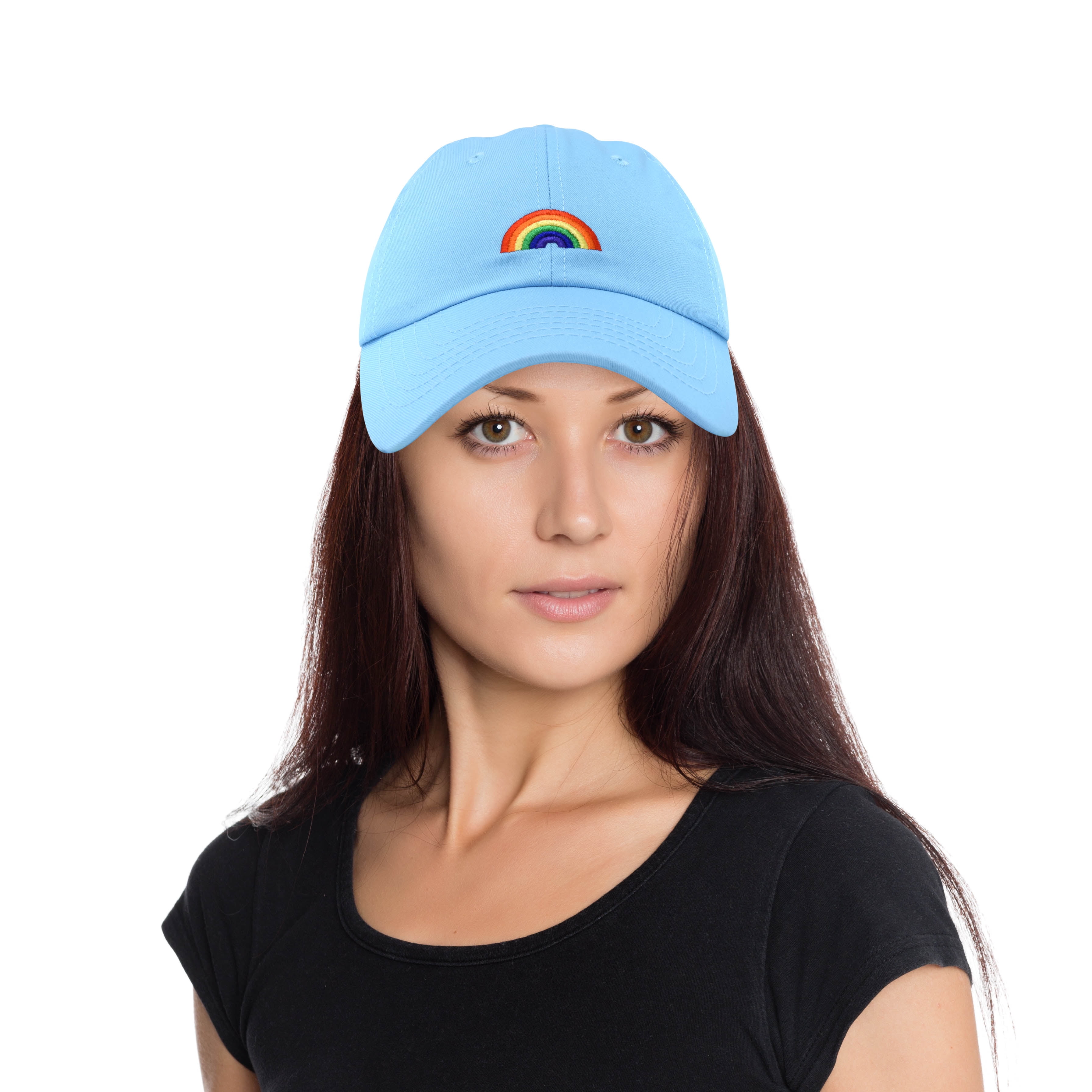 DALIX Rainbow Baseball Cap Womens Hats Cute Hat Soft Cotton