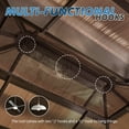 thumbnail image 2 of Sunmthink 12' x 16'Hardtop Gazebo,Polycarbonate Double Roof,Aluminum Frame with Curtains and Netting for Patio,Garden,Brown, 2 of 8