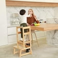 thumbnail image 4 of SDADI Mother's Helper Adjustable Height Kids Kitchen Step Stool, Natural, 4 of 8