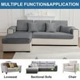 thumbnail image 4 of TOPCHANCES Soft Flannel Sofa Covers, Non-Slip Sofa Cushion Covers, L-Shaped 1 2 3 Seater Couch Cushion Slipcovers, Stretch Cushion Case Protector Replacement (Dark Grey, 70x70cm), 4 of 12