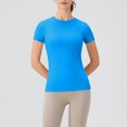 thumbnail image 2 of Erwazi Women's Quick Dry Athletic T-shirts Compression Short Sleeve Exercise Sports Tees Tops for Running Yoga, 2 of 6