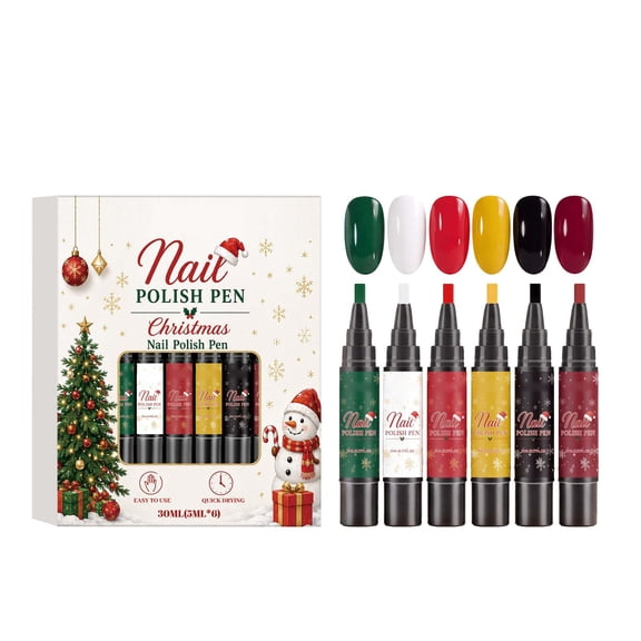 Christmas Nail Polish Pen 12ml Festive Color Holiday Nail Art Tool