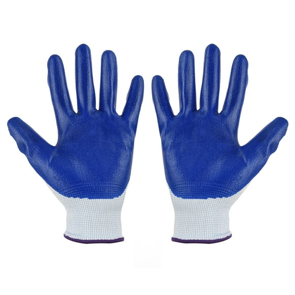 1-pair Nitrile Work Gloves Gardening Gloves Polyurethane Coated Multi-purposes Breathable