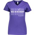 thumbnail image 3 of Inktastic He Is Risen Mirror Words Women's V-Neck T-Shirt, 3 of 5