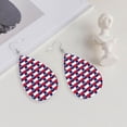 thumbnail image 4 of Faux Leather Earrings Earring Texas Flag Teardrop Dangle Earrings For Women Jewelry, 4 of 6