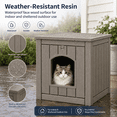 thumbnail image 5 of MINDYES Outdoor Cat House, Weatherproof 35Gal Pet Shelter for All Small Pets, Light Brown, 5 of 9