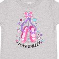 thumbnail image 4 of Inktastic I Love Ballet Slippers Boys or Girls Toddler T-Shirt, 4 of 5