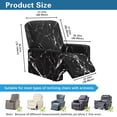 thumbnail image 3 of Renewold Stretch Recliner Cover Non-Slip Recliner Slipcover 4 Pieces Soft Lazy Boy Recliner Chair Cover with Pocket and Elastic Bottom for Living Room, Marble Crack Black, 3 of 8