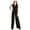 Black, variant on London Womens Tie Jumpsuit, Black, Large