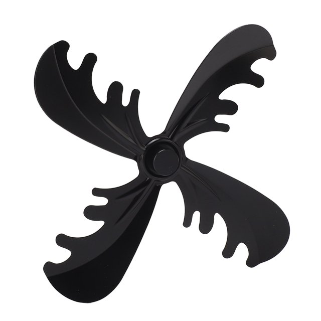 Aspa de ventilador para chimenea accionamiento por calor decoración navideña aspa de ventilador para estufa de leña funcionamiento silencioso aleación de aluminio negra de ANGGREK Otros