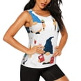 thumbnail image 2 of Haiem School Cute Gnomes Printed Women's Workout Tank Top, Quick-Dry Sleeveless Gym Shirt, Breathable Lightweight Athletic Top for Running, Yoga, and Casual Wear-XX-Large, 2 of 7