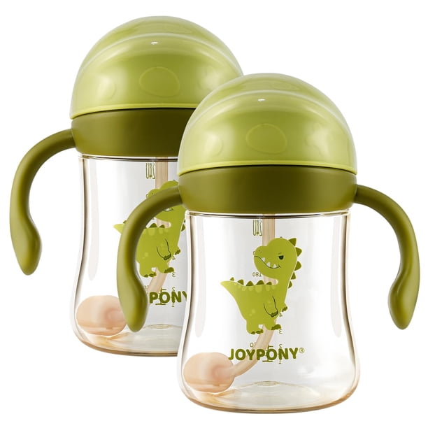 Vasos para sorber Joypony PPSU, a prueba de derrames, 270 ml, con 2 pajitas, 1+Y