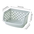 thumbnail image 3 of LEEYNEERLarge Heart Shaped Hole Plastic Stackable Lightweight Storage Bins for Pantry Stackable Bins for Organizing Food  Kitchen  And Bathroom, 3 of 4