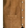 thumbnail image 3 of Scully Mens Rust Calf Suede Western Snap Vest XLT, 3 of 3