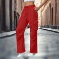 thumbnail image 2 of Inleife Cargo Sweatpants for Women High Waisted Casual Drawstring Solid Color Work Sweatpants Baggy Sweat Pants with Pockets, 30 Inch, 2 of 6
