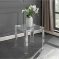 thumbnail image 7 of Meridian Furniture Casper Stainless Steel Squared Glass Top End Table in Chrome, 7 of 7