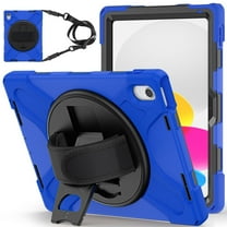 XYX Case for iPad 11th 11 inch 2025/iPad 10th 10.9 inch 2022 with 360 Degree Rotating, Hand Strap, Shoulder Strap, Blue