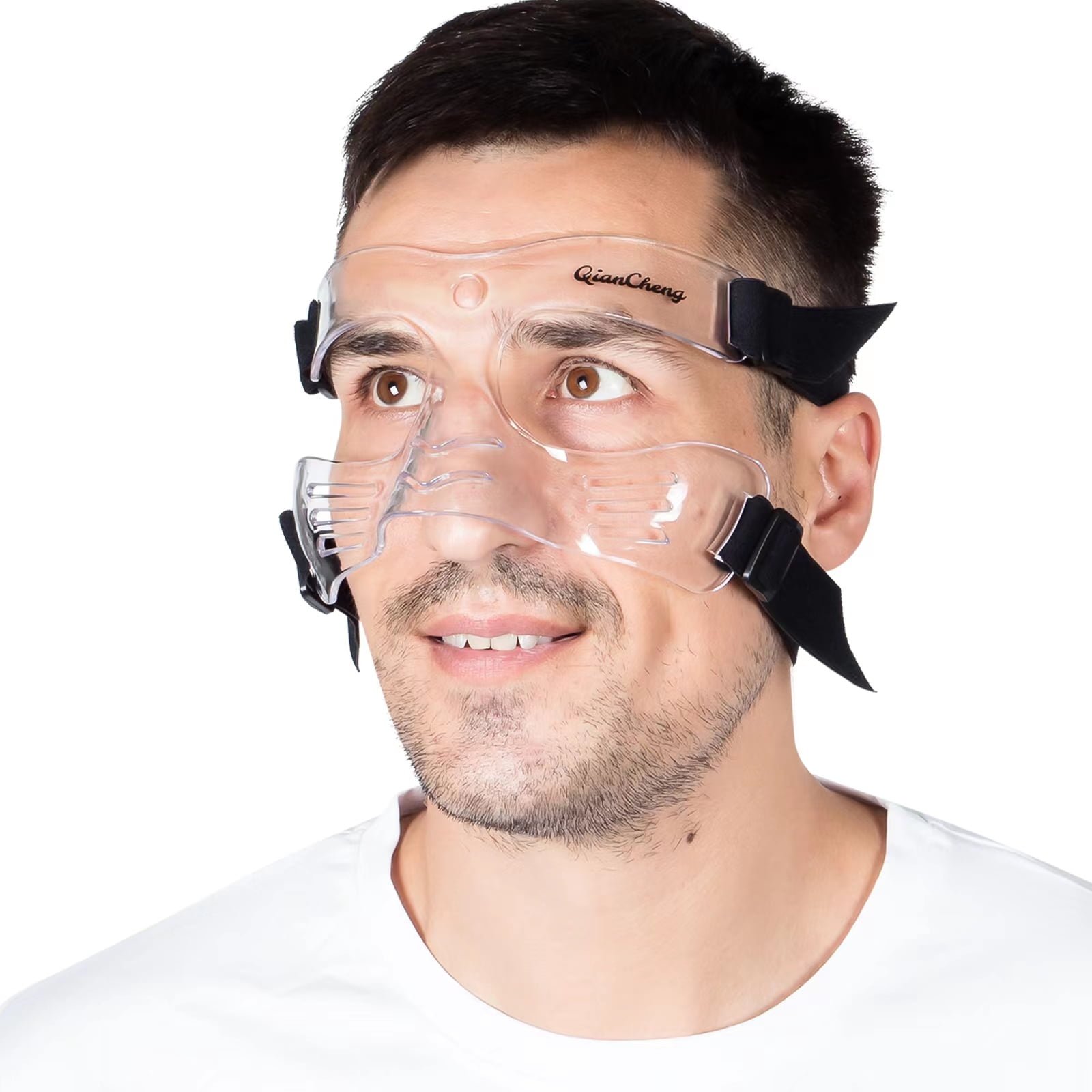 Qiancheng Nose Guard for Broken Nose - Adjustable Sports Face Guard with Padding Carrying Bag Face Shield, Protection from Impact Injuries to Nose and Face for Unisex Adult - Walmart.com