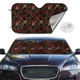 thumbnail image 2 of Balery Fishbone Rose Print Car Windshield Sun Shade,Windshield Sunshade for Car Pickup Truck SUV Accessories-Medium, 2 of 7