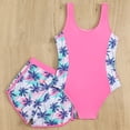 thumbnail image 4 of ZXLBBD Girls Swimsuit Big Kids Summer Tropical Print Sleeveless Tankini Top and Shorts Stretch Fit 2 Piece Swimsuit Casual Beach Pool,Pink,12 Y-13 Y, 4 of 7