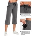 thumbnail image 5 of 2-Pack SPECIAL MAGIC Women's Capri Pants Wide Leg Cotton Yoga Sweatpants with Pockets Casual Lounge Jogger Pants, 5 of 7